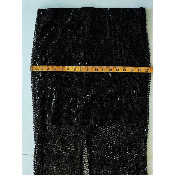 J Crew Collection Sequin Sheer Midi Skirt Women 4 Black Whimsigoth Disco Coquet - Picture 4 of 8